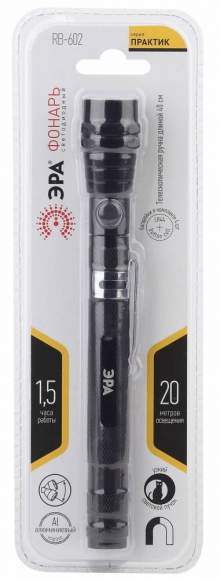 Магнитный светодиодный фонарь ЭРА Практик аккумуляторный 60 лм RB-602 Б0033748