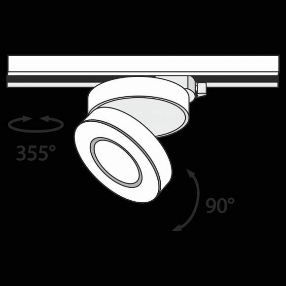 Однофазный LED светильник 12W 3000К для трека Maytoni Track TR006-1-12W3K-W Однофазный LED светильник 12W 3000К для трека Maytoni Track TR006-1-12W3K-W