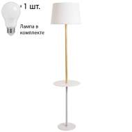 Торшер с лампочкой Arte lamp Connor A2102PN-1WH+Lamps