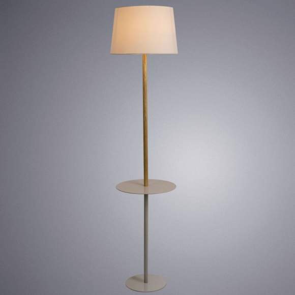 Торшер с лампочкой Arte lamp Connor A2102PN-1WH+Lamps