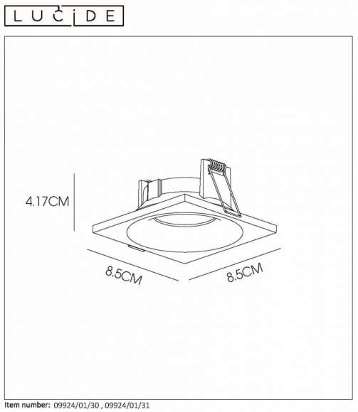 09924/01/31 Встраиваемый точечный светильник Lucide Ziva
