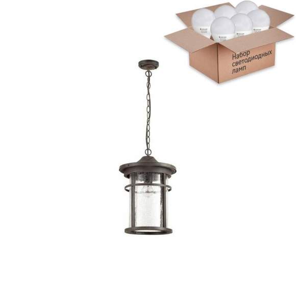 Уличный светильник с лампочкой Odeon Light Virta 4044/1+Lamps E27 P45