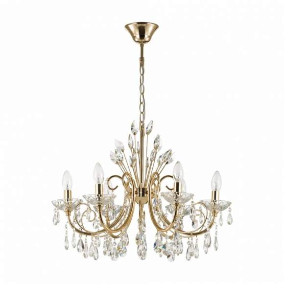 Подвесная люстра с лампочками Odeon Light Versia 4977/6+Lamps E14 Свеча