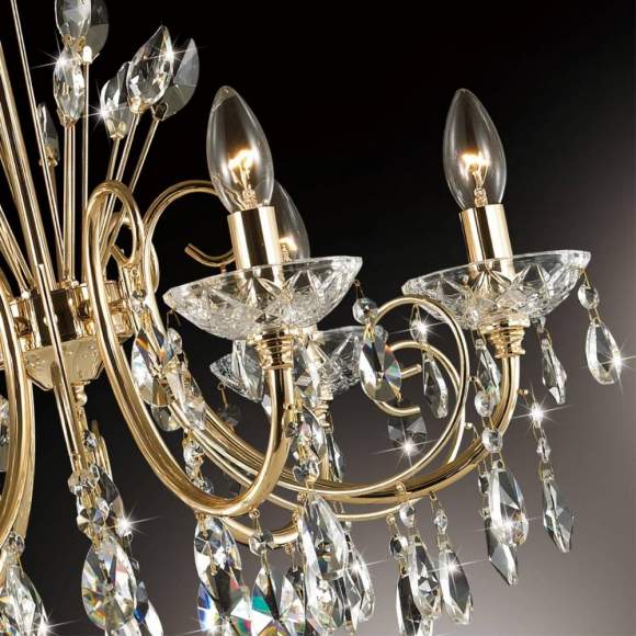 Подвесная люстра с лампочками Odeon Light Versia 4977/6+Lamps E14 Свеча