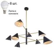 Люстра на штанге с лампочками F-Promo Trikoniya 3089-8P+Lamps E14 P45