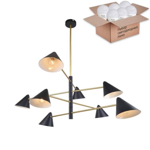 Люстра на штанге с лампочками F-Promo Trikoniya 3089-8P+Lamps E14 P45 Люстра на штанге с лампочками F-Promo Trikoniya 3089-8P+Lamps E14 P45