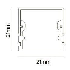 2м. Накладной алюминиевый профиль для светодиодной ленты Maytoni Led strip ALM007S-2M 2м. Накладной алюминиевый профиль для светодиодной ленты Maytoni Led strip ALM007S-2M