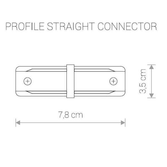 Коннектор прямой для однофазного шинопровода Nowodvorski Profile Straight Connector (9454)