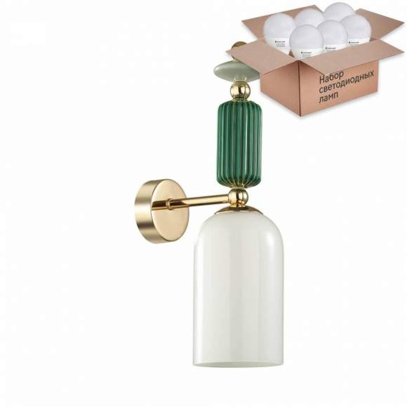 Бра с лампочкой Odeon Light Candy 4861/1W+Lamps E14 P45 Бра с лампочкой Odeon Light Candy 4861/1W+Lamps E14 P45