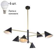 Люстра на штанге с лампочками F-Promo Trikoniya 3089-6P+Lamps E14 P45