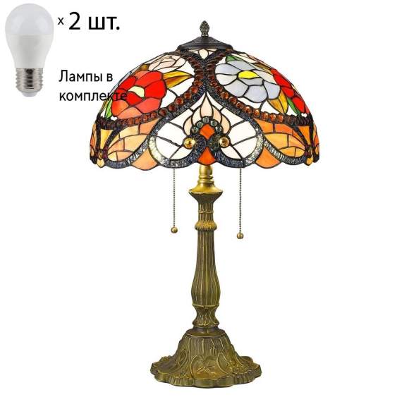 Настольная лампа с лампочками Velante 827-804-02+Lamps E27 P45
