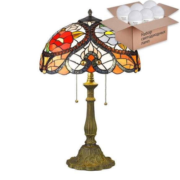 Настольная лампа с лампочками Velante 827-804-02+Lamps E27 P45 Настольная лампа с лампочками Velante 827-804-02+Lamps E27 P45