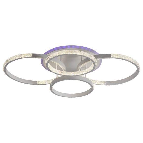 Светодиодная диммируемая люстра с ПДУ Profit Light 8047/2+2 WHT 120W+8W RGB Светодиодная диммируемая люстра с ПДУ Profit Light 8047/2+2 WHT 120W+8W RGB