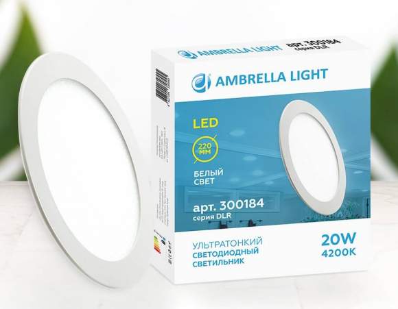 300184 Встраиваемый светодиодный светильник Ambrella light Downlight 300184 Встраиваемый светодиодный светильник Ambrella light Downlight