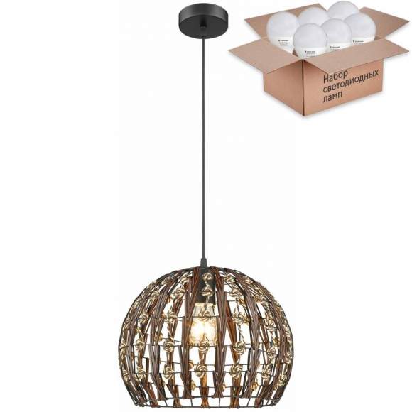 Подвесной светильник с лампочкой Velante 566-726-01+Lamps E27 P45 Подвесной светильник с лампочкой Velante 566-726-01+Lamps E27 P45