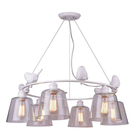 Подвесная люстра Arte Lamp Passero с поддержкой Маруся A4289LM-6WH-М Подвесная люстра Arte Lamp Passero с поддержкой Маруся A4289LM-6WH-М