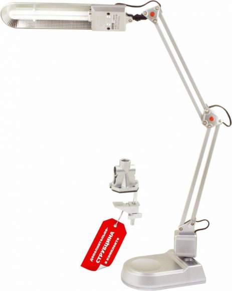 KD-017A C03 серебро Настольный светильник с двойным креплением Camelion 3278