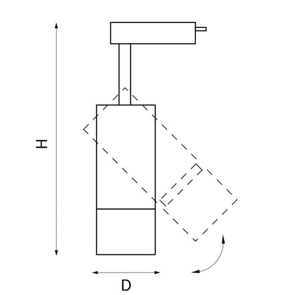 Однофазный LED светильник 12W 3000К для трека Volta Lightstar 229136 Однофазный LED светильник 12W 3000К для трека Volta Lightstar 229136