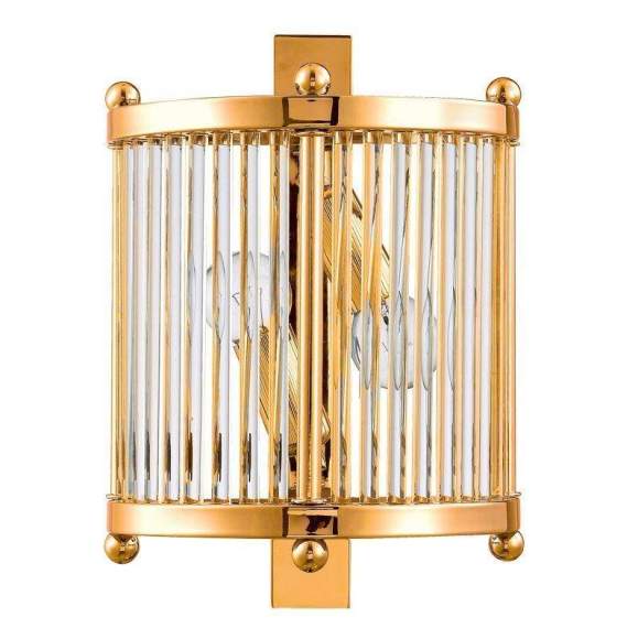 Бра Crystal Lux с лампочками TADEO AP2 GOLD/TRANSPARENTE+Lamps E14 P45 Бра Crystal Lux с лампочками TADEO AP2 GOLD/TRANSPARENTE+Lamps E14 P45