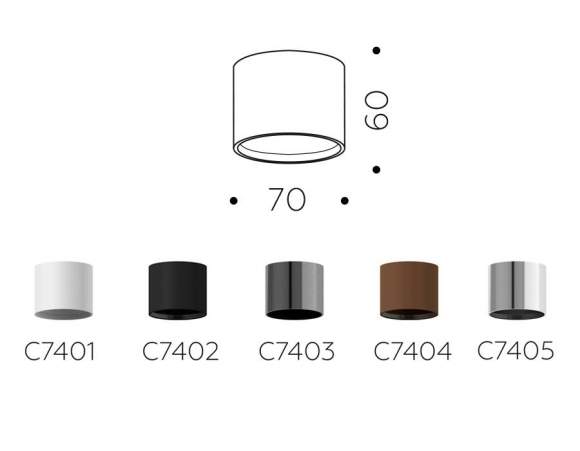 Корпус светильника накладной для насадок D70mm Ambrella light Diy Spot C7401 Корпус светильника накладной для насадок D70mm Ambrella light Diy Spot C7401