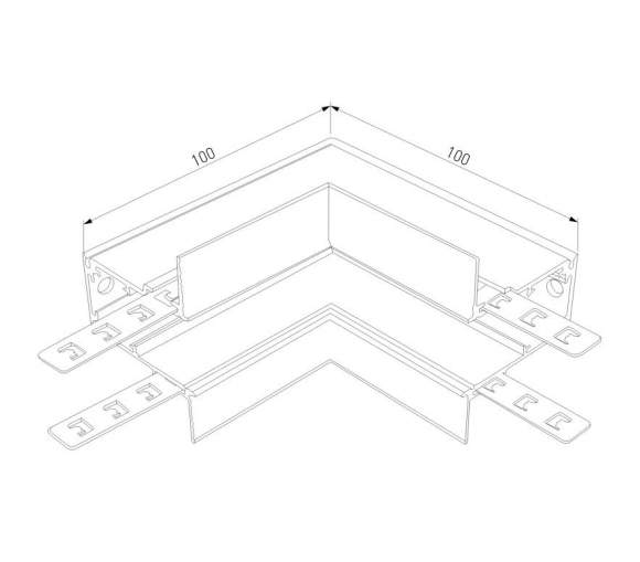 Угловой внутренний коннектор для магнитного шинопровода Slim Magnetic Elektrostandard 85093/00 (a057208) Угловой внутренний коннектор для магнитного шинопровода Slim Magnetic Elektrostandard 85093/00 (a057208)