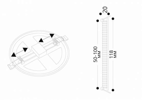 Светильник встраиваемый светодиодный Arte lamp Mesura A7972PL-1WH Светильник встраиваемый светодиодный Arte lamp Mesura A7972PL-1WH