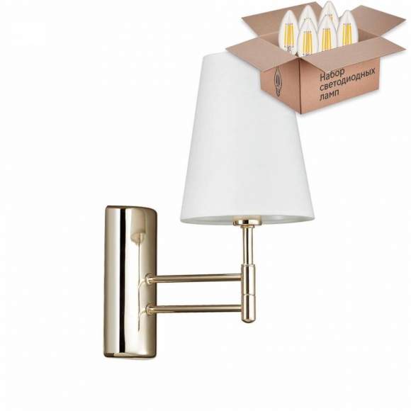 Бра с лампочкой Lumion Doris 4436/1W+Lamps E14 Свеча