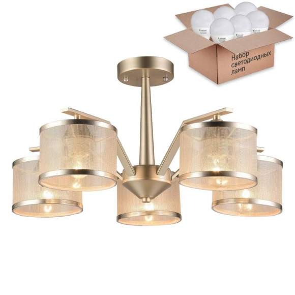 Потолочная люстра с лампочками F-Promo Bonbon 2488-5P+Lamps E14 P45 Потолочная люстра с лампочками F-Promo Bonbon 2488-5P+Lamps E14 P45