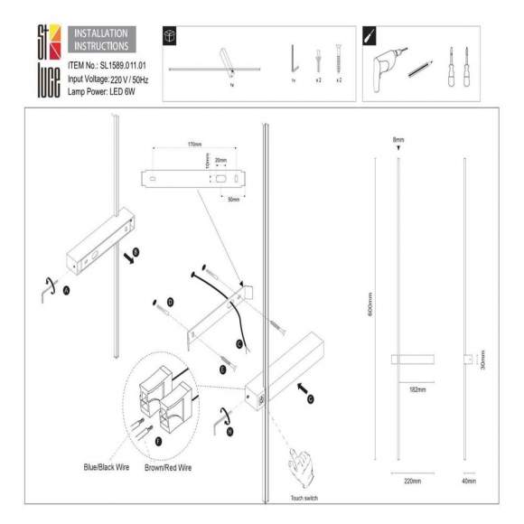 Настенный светодиодный светильник ST Luce Astente SL1589.011.01