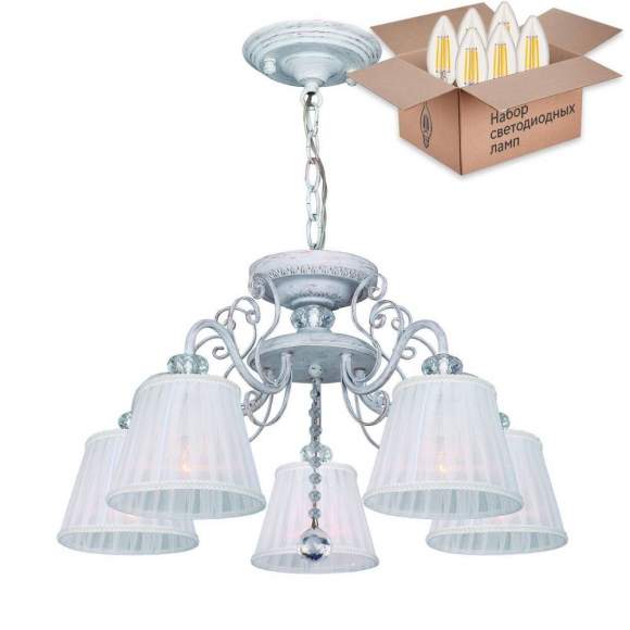 Подвесная люстра с лампочками F-Promo Amanda 2150-5PC+Lamps E14 Свеча