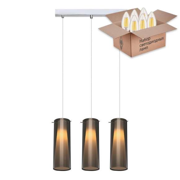 Подвесной светильник с лампочками Velante 229-106-03+Lamps E27 Свеча Подвесной светильник с лампочками Velante 229-106-03+Lamps E27 Свеча