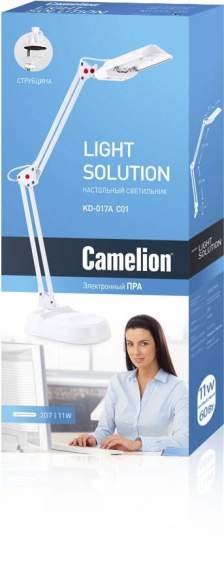KD-017C C01 белый Настольный светильник на струбцине Camelion 3279 KD-017C C01 белый Настольный светильник на струбцине Camelion 3279