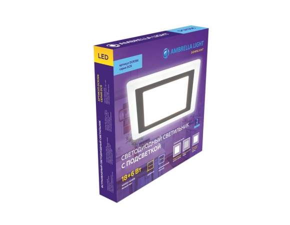 Встраиваемая светодиодная панель с подсветкой Ambrella light Downlight DCR396