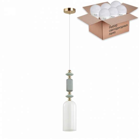 Подвесной светильник с лампочкой Odeon Light Candy 4861/1A+Lamps E14 P45 Подвесной светильник с лампочкой Odeon Light Candy 4861/1A+Lamps E14 P45