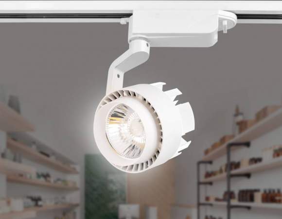 Однофазный LED светильник 10W 4200К для трека Ambrella light Track System GL6103 WH Однофазный LED светильник 10W 4200К для трека Ambrella light Track System GL6103 WH