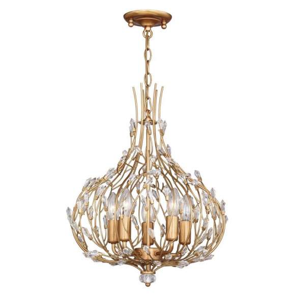 Подвесная люстра с лампочками Favourite Batun 2020-5P+Lamps E14 Свеча Подвесная люстра с лампочками Favourite Batun 2020-5P+Lamps E14 Свеча