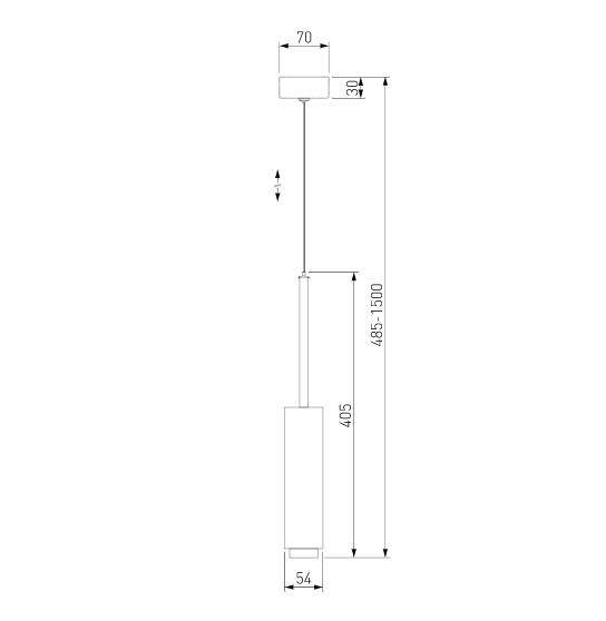 Подвесной светодиодный светильник Dante Eurosvet 50203/1 LED черный (a051713)