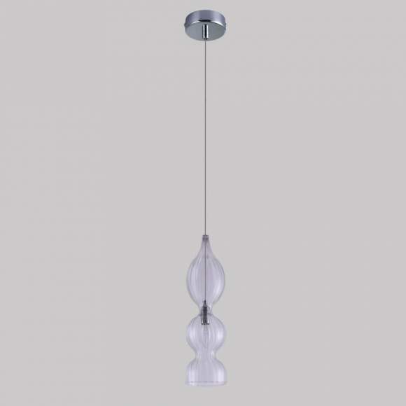Подвесной светильник Crystal Lux с лампочкой Iris SP1 B Transparent+Lamps E14 Свеча