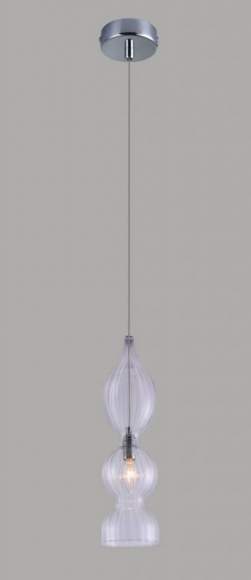 Подвесной светильник Crystal Lux с лампочкой Iris SP1 B Transparent+Lamps E14 Свеча