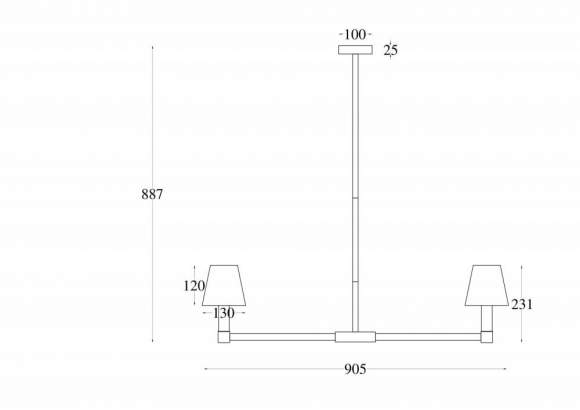Люстра на штанге Maytoni Tet-a-tet MOD104PL-09B