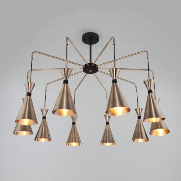 Потолочная люстра Bogates Glustin 316/10 латунь / черный (a057226) Потолочная люстра Bogates Glustin 316/10 латунь / черный (a057226)