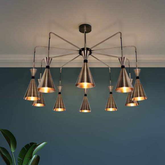 Потолочная люстра Bogates Glustin 316/10 латунь / черный (a057226) Потолочная люстра Bogates Glustin 316/10 латунь / черный (a057226)