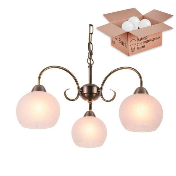 Люстра с лампочками Arte Lamp Margo A9317LM-3AB+Lamps Люстра с лампочками Arte Lamp Margo A9317LM-3AB+Lamps