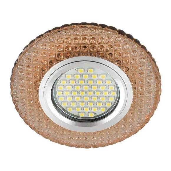 Встраиваемый светильник с подсветкой Fametto Luciole DLS-L135 Gu5.3 Glassy/Light Tea UL-00003860
