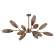 Люстра на штанге Escada 10165/12PL E14*60W Copper