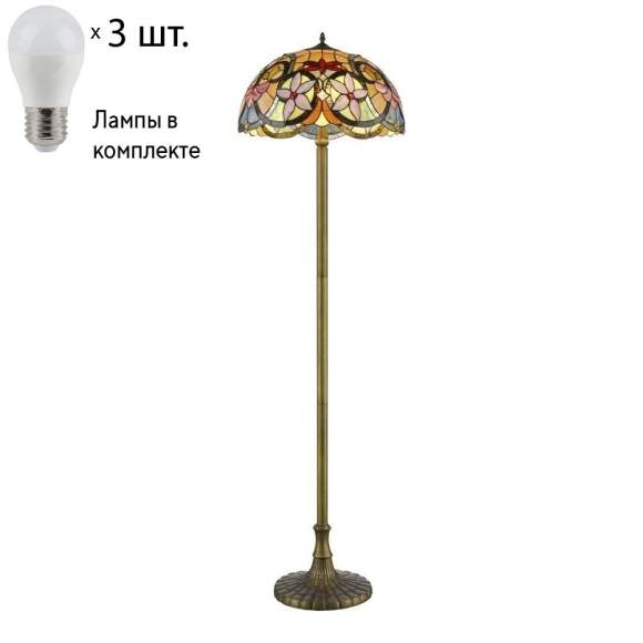 Торшер с лампочками Velante 818-805-03+Lamps E27 P45