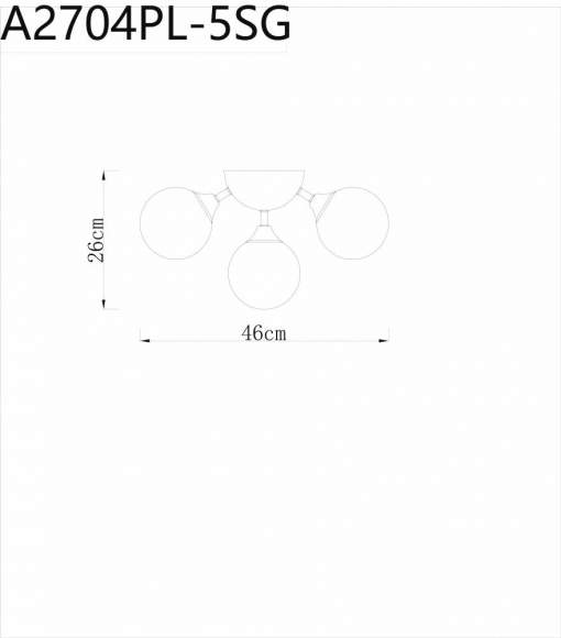 Потолочная люстра Arte lamp Fobos с поддержкой Маруся A2704PL-5SG-М Потолочная люстра Arte lamp Fobos с поддержкой Маруся A2704PL-5SG-М