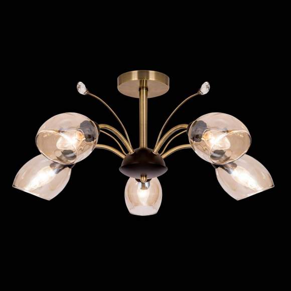 Люстра на штанге Citilux Комета CL108155 Бронза+Венге Люстра на штанге Citilux Комета CL108155 Бронза+Венге