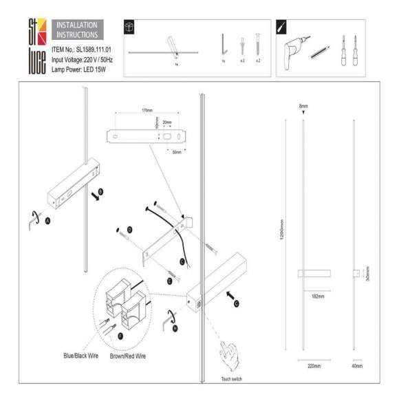 Настенный светодиодный светильник ST Luce Astente SL1589.111.01