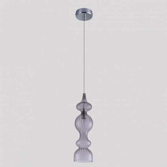 Подвесной светильник Crystal Lux с лампочкой Iris SP1 A Smoke+Lamps E14 Свеча